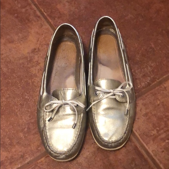 Gold Sperrys - Picture 2 of 3